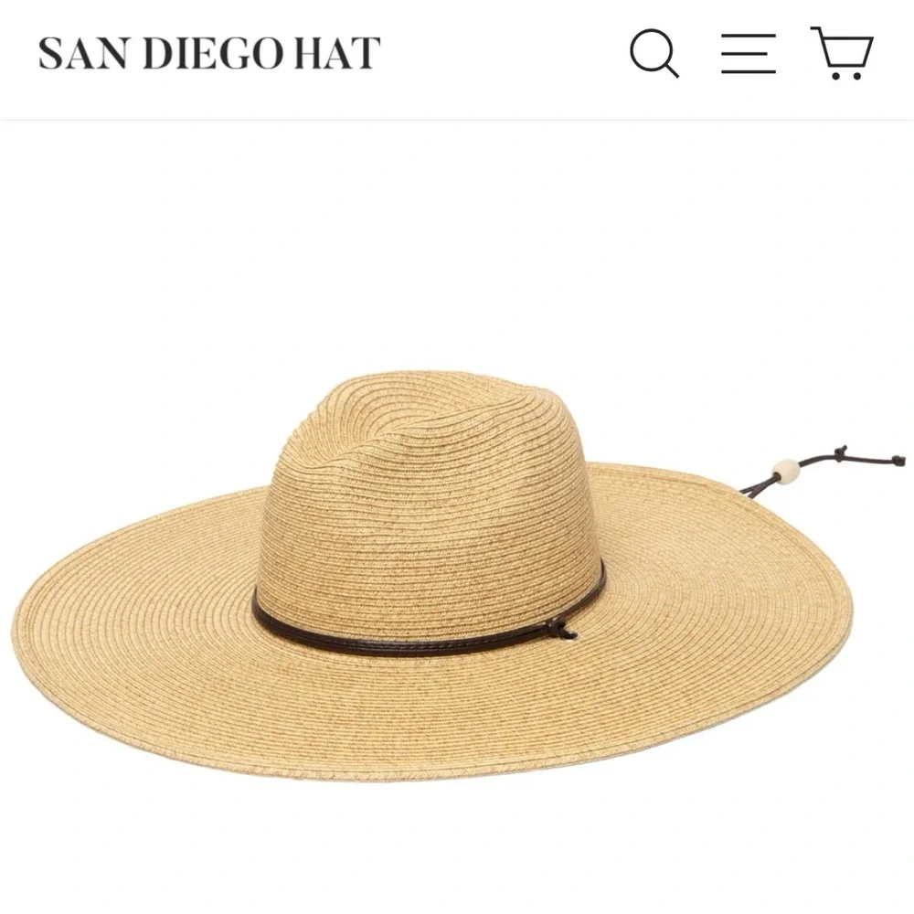 El Campo 5" Brim Sun Hat - UPF50 with Chin Cord in Toast - Size Medium - Picture 1 of 3